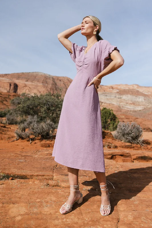 Maeve Midi Dress in Lavender - FINAL SALE