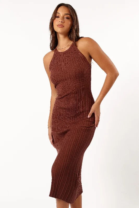 Brighton Maxi Dress - Chocolate Brown