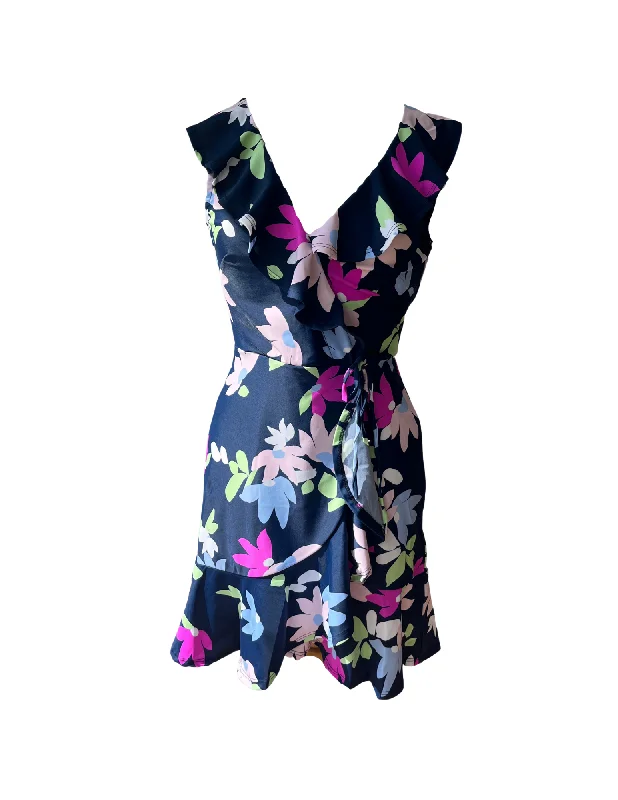 Naples Faux Wrap Dress Falling Floral