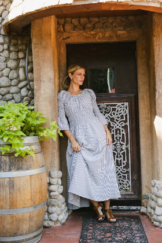 Kenny Stripe Smocked Maxi Dress