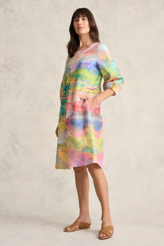 Printed Linen Dress