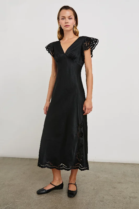 MCKENNA DRESS - BLACK EYELET