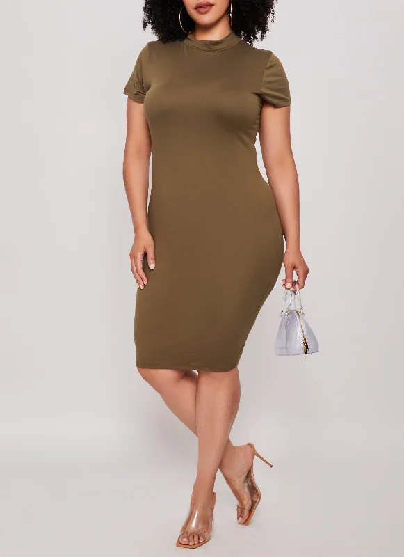 Plus Size Midi T Shirt Dress