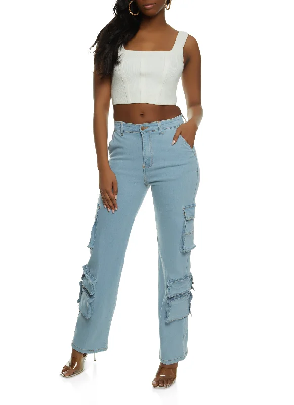 Denim Wide Leg Daisy Jeans