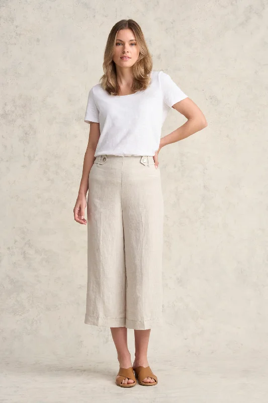 Linen Culotte - Natural Cross Dye