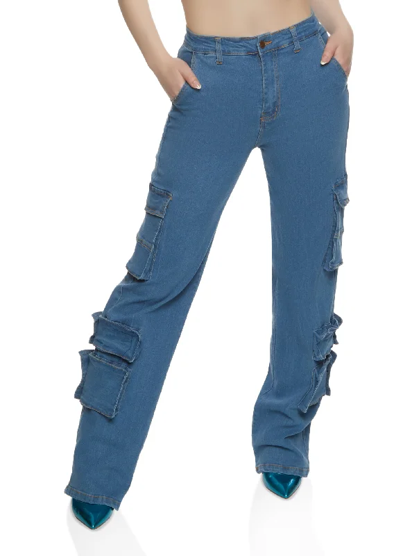 Denim Wide Leg Daisy Jeans