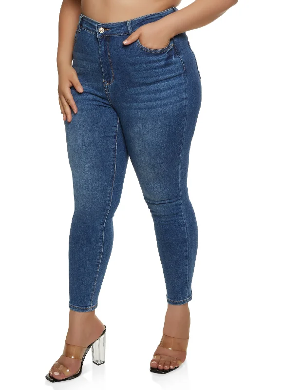 Plus Size WAX Basic High Waist Skinny Jeans