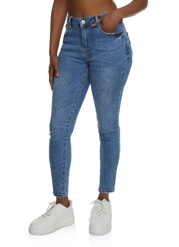 WAX Cropped High Rise Skinny Jeans