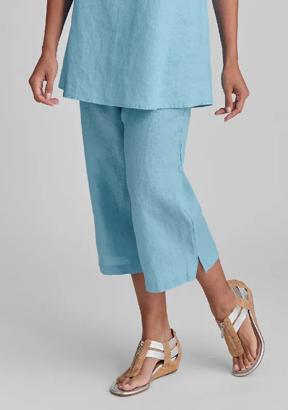 Push Outs - Linen Pants With Elastic Waist