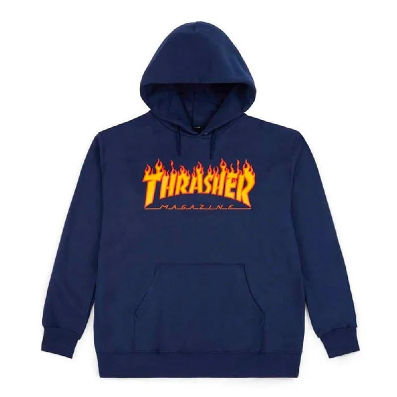 Thrasher - Flame Youth Hoodie Navy