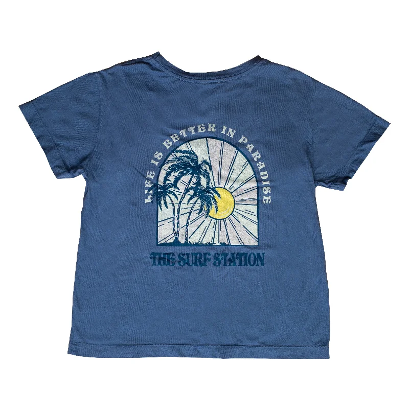 Surf Station Life In Paradise Women's S/S T-Shirt - Blue