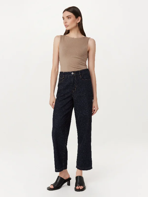 The Janis Wide Balloon Jean in Dark Wash