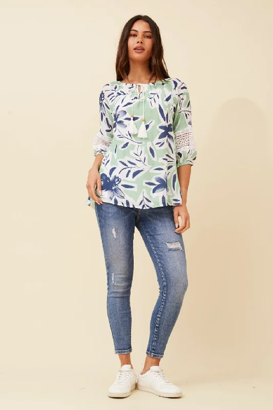 ANDREA BOTANICAL PRINT TOP