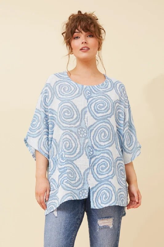 CARMELLA ABSTRACT PRINT TOP