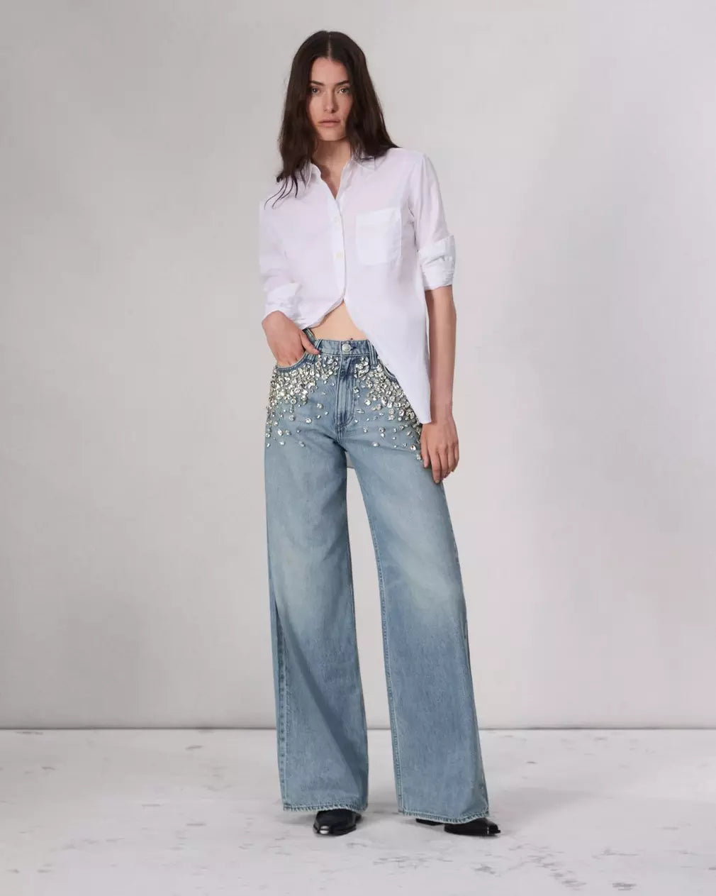 Featherweight Sofie Wide Leg Jean - Mali with Jeans