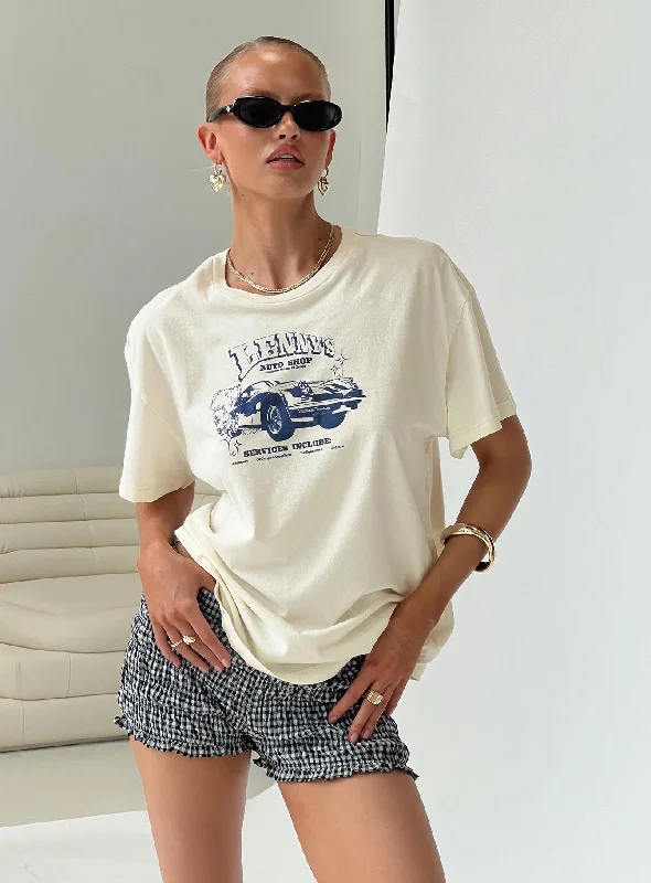 Lennys Auto Oversized Tee Cream