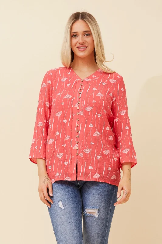 RUBY ROLL-UP SLEEVE TOP