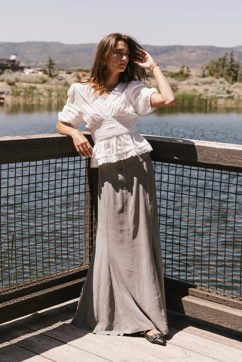 Sunny Maxi Skirt in Grey